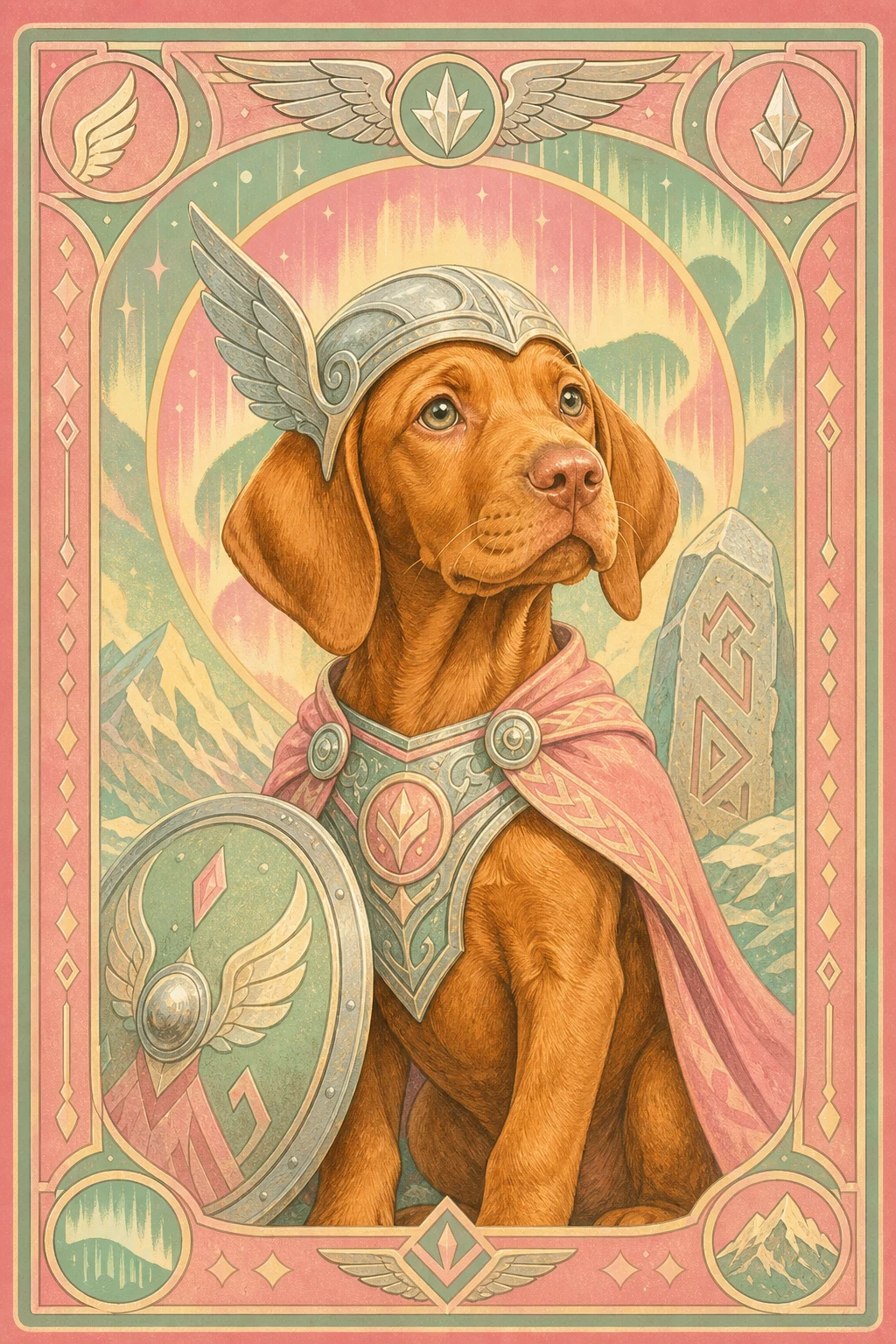 Roux the Vizsla — Valkyrie Hound pet portrait