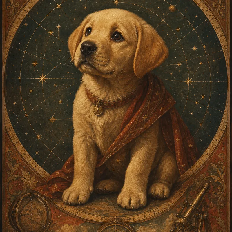 Labrador portrait — venezuelan colonial oil