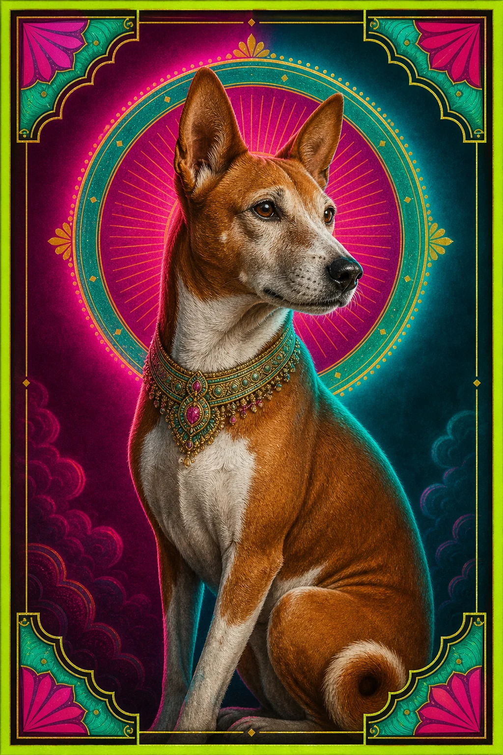 Kito the Basenji — Vishnu S Avatar Pup pet portrait