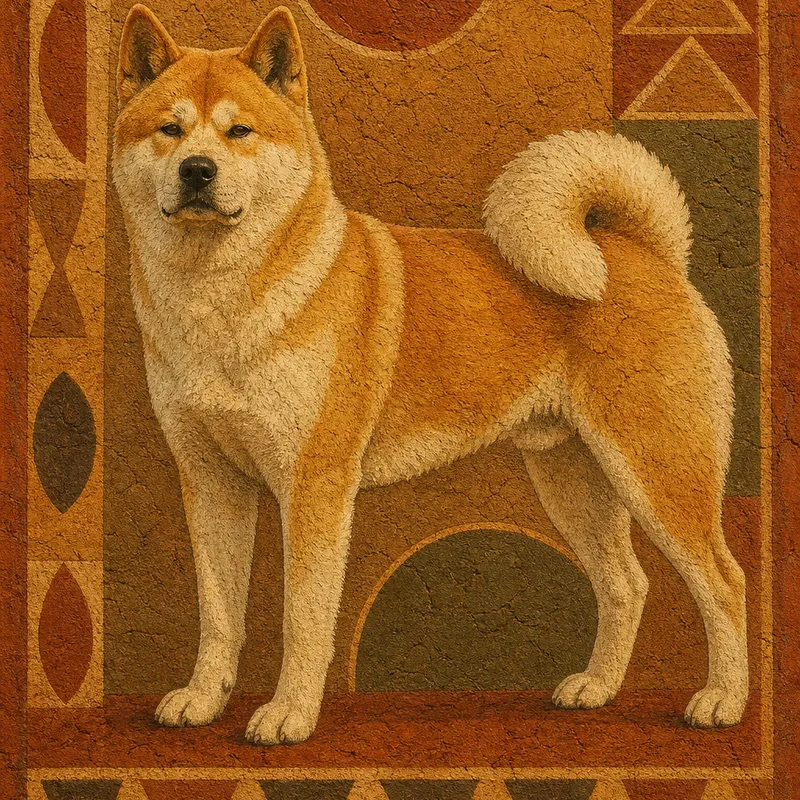 Akita portrait — west african yoruba wall painting