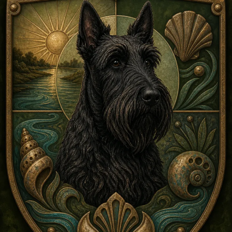 Scottish Terrier portrait — yemoja water cat