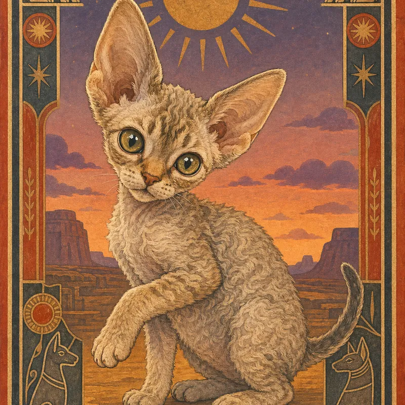 Devon Rex portrait — ankara guardian dog