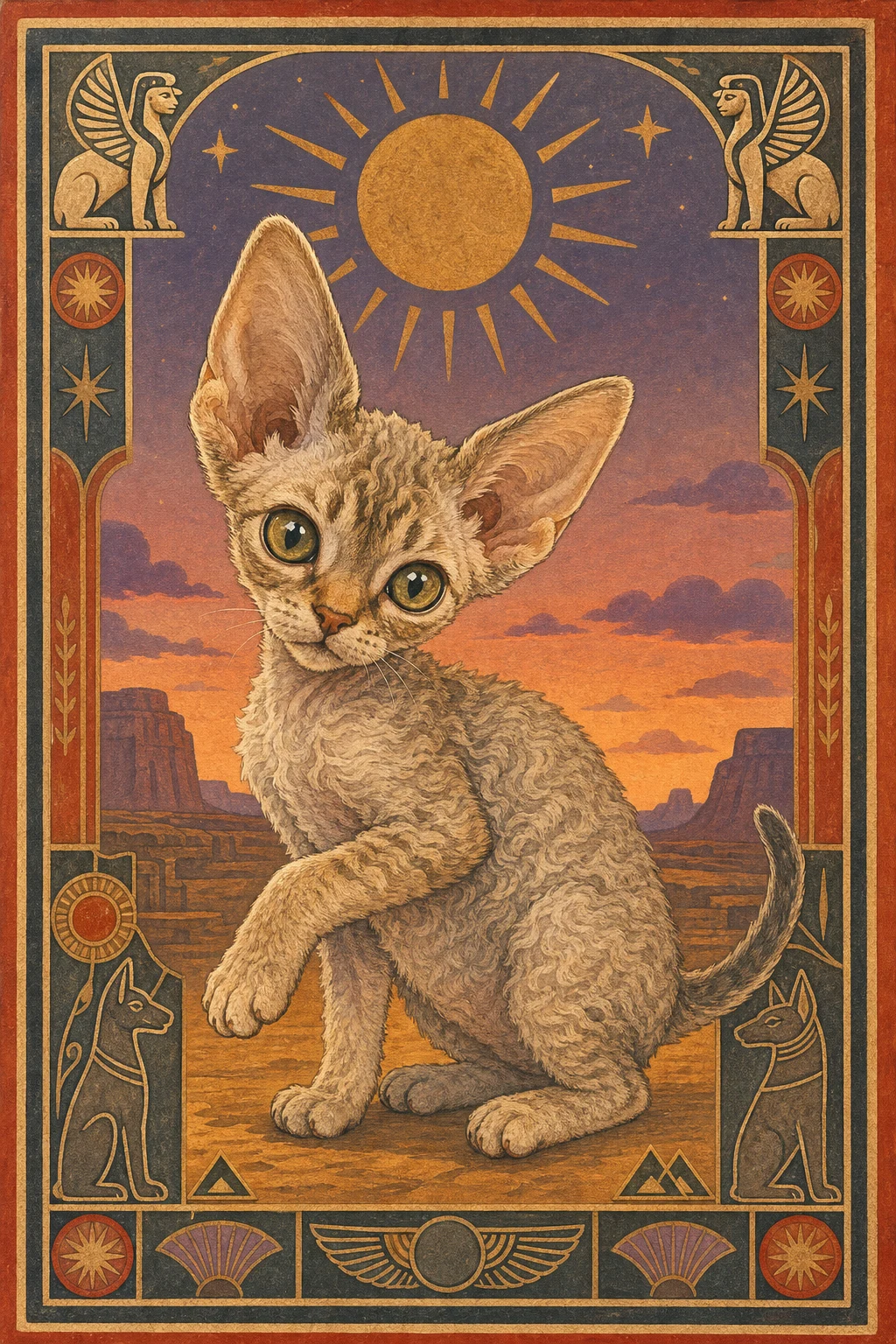 Pippin the Devon Rex — Ankara Guardian Dog pet portrait