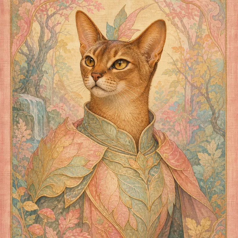 Abyssinian portrait — chinese tang dynasty silk painting