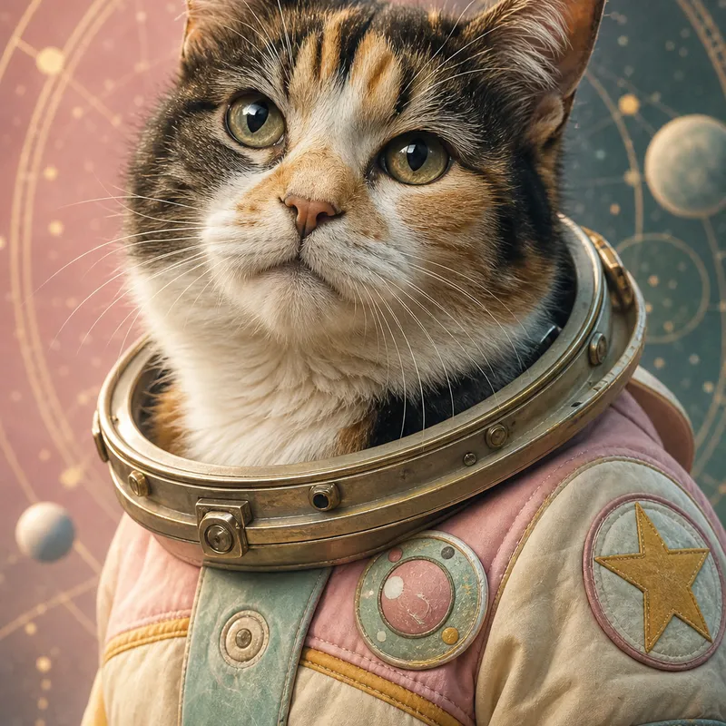 Calico Cat portrait — cinematic character realism