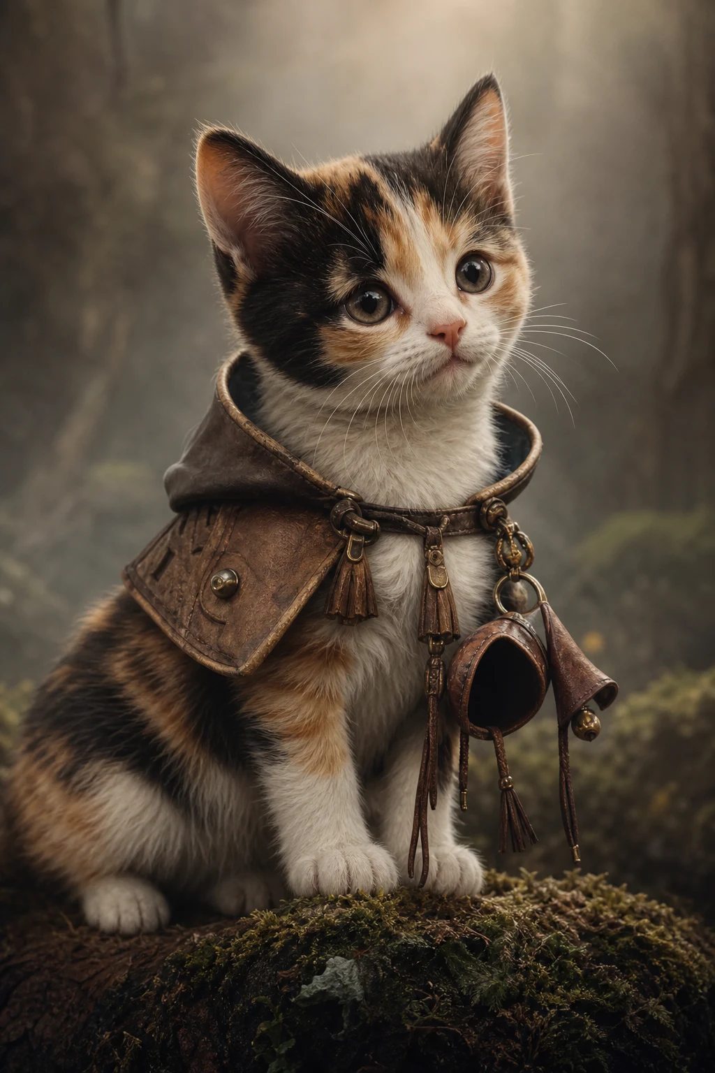 Juniper the Calico Cat — Fine Art Photoreal pet portrait