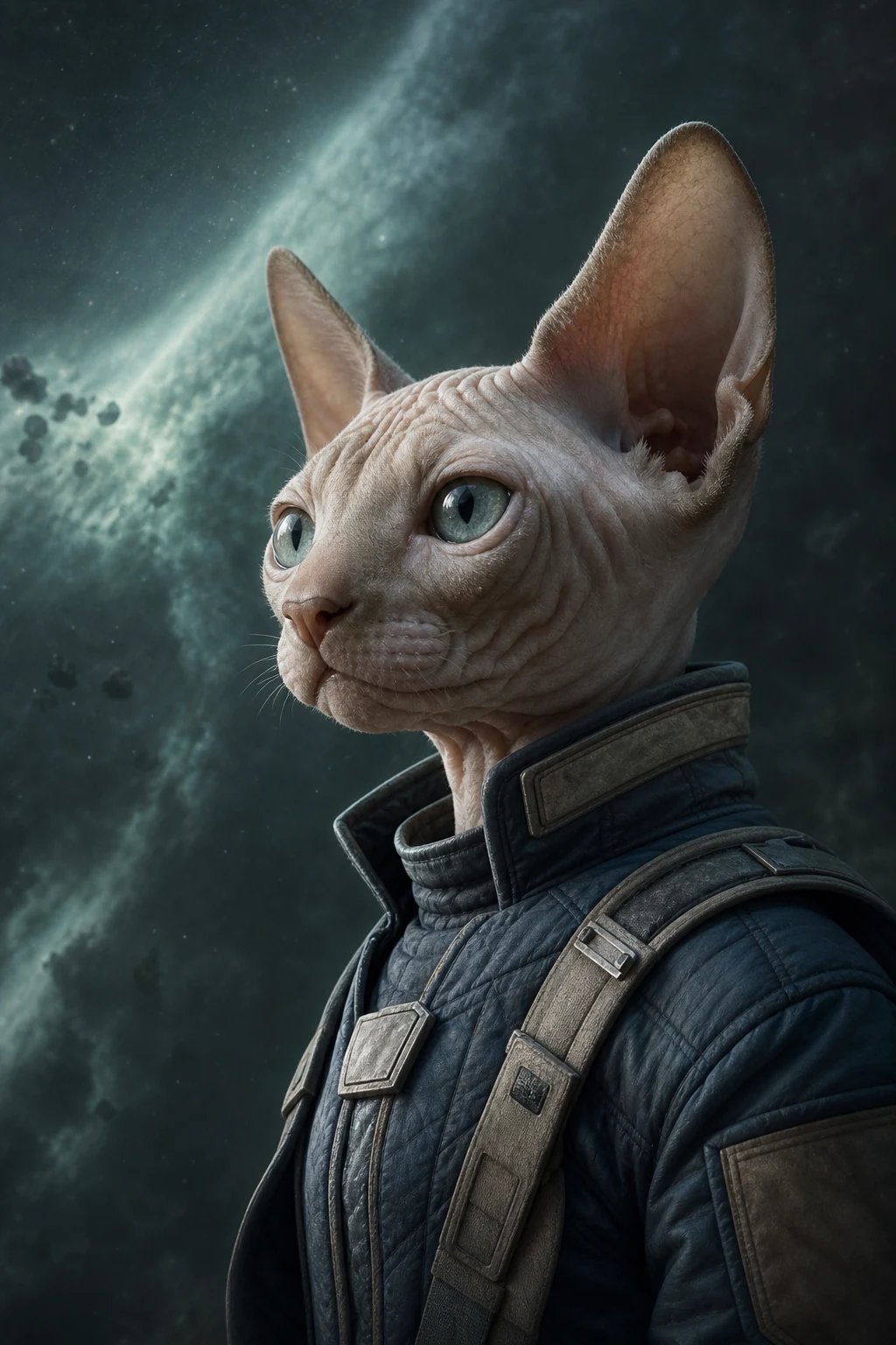 Vesper the Sphynx — Fine Art Photoreal pet portrait