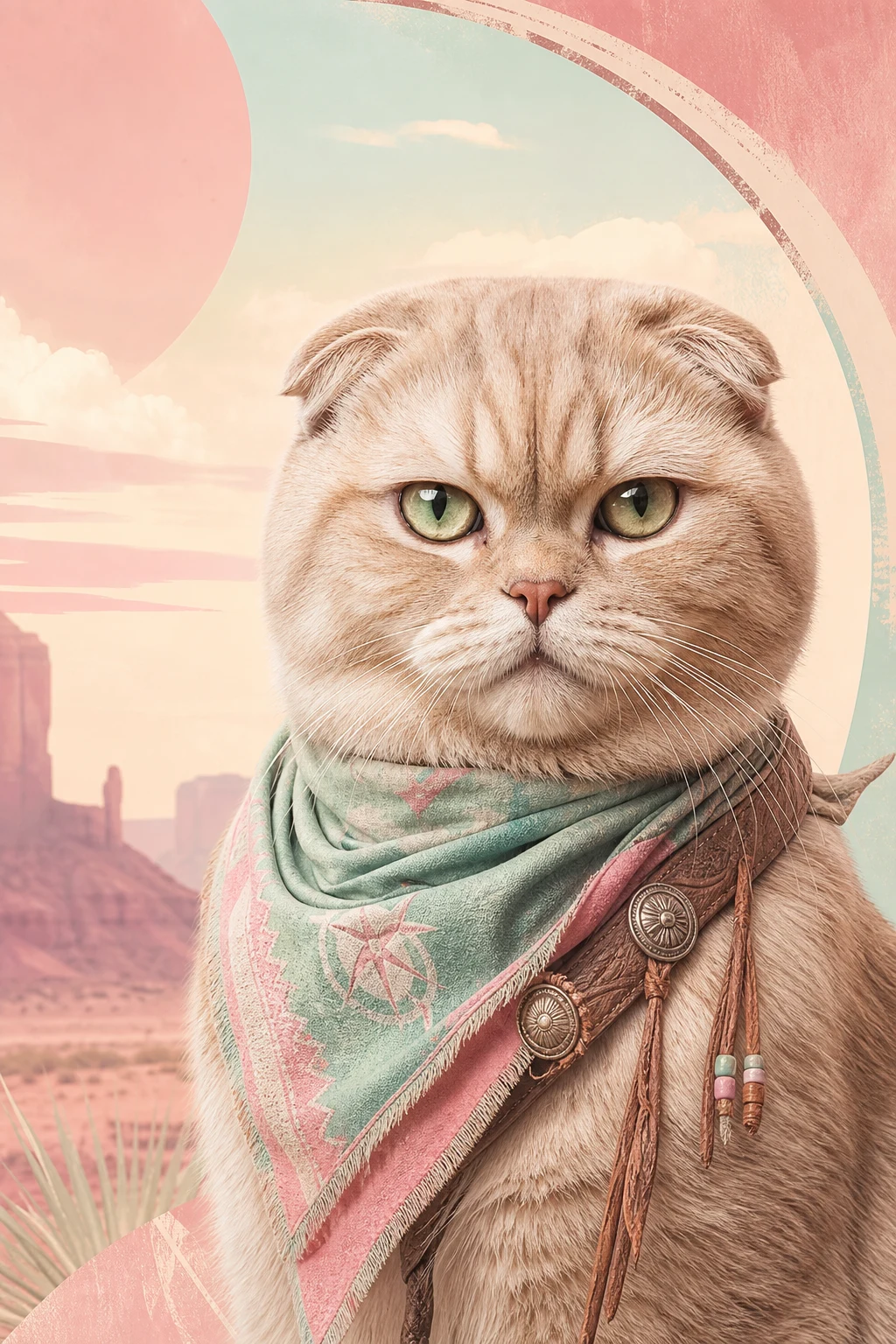 Flora the Scottish Fold — Fine Art Photoreal pet portrait