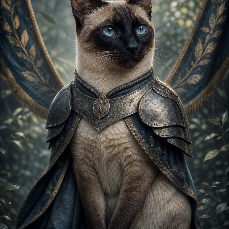 Siamese portrait — fine art photoreal