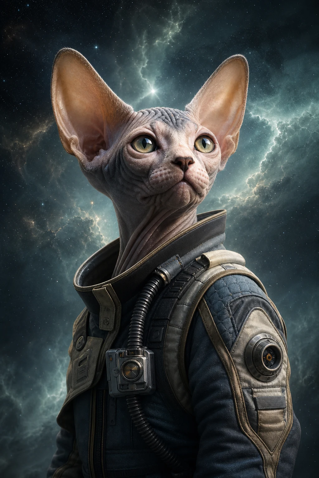 Nova the Sphynx — Fine Art Photoreal pet portrait