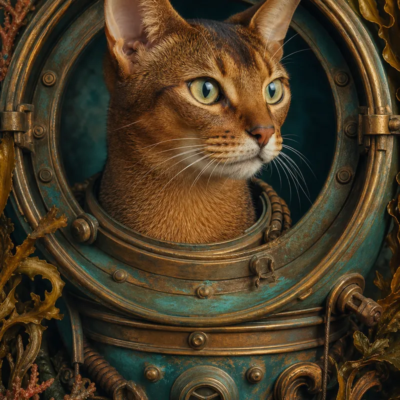Abyssinian portrait — fine art photoreal