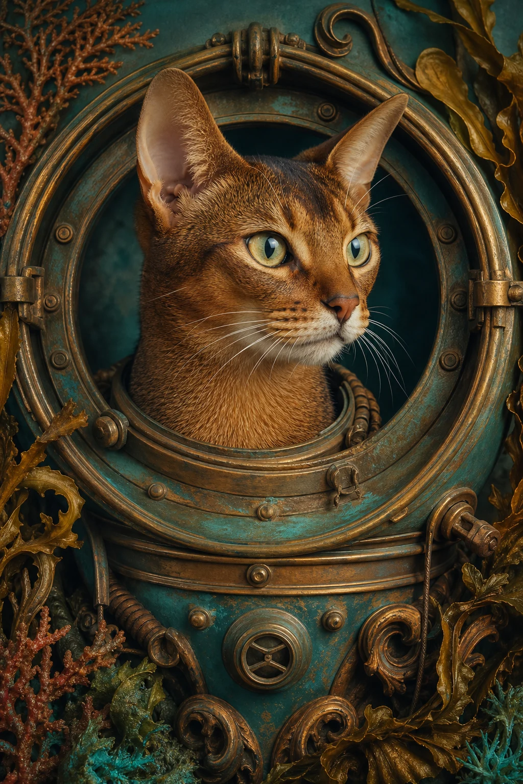 Cairo the Abyssinian — Fine Art Photoreal pet portrait