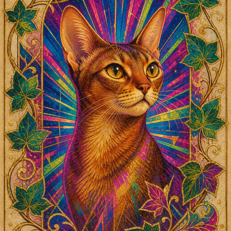 Abyssinian portrait — rayonism