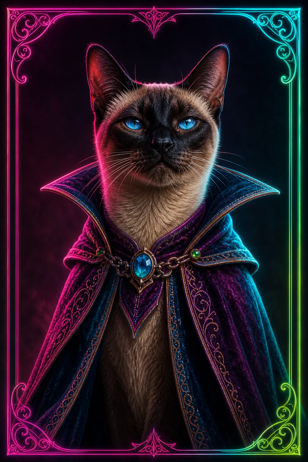 Nori the Siamese — Studio Canvas Realism pet portrait