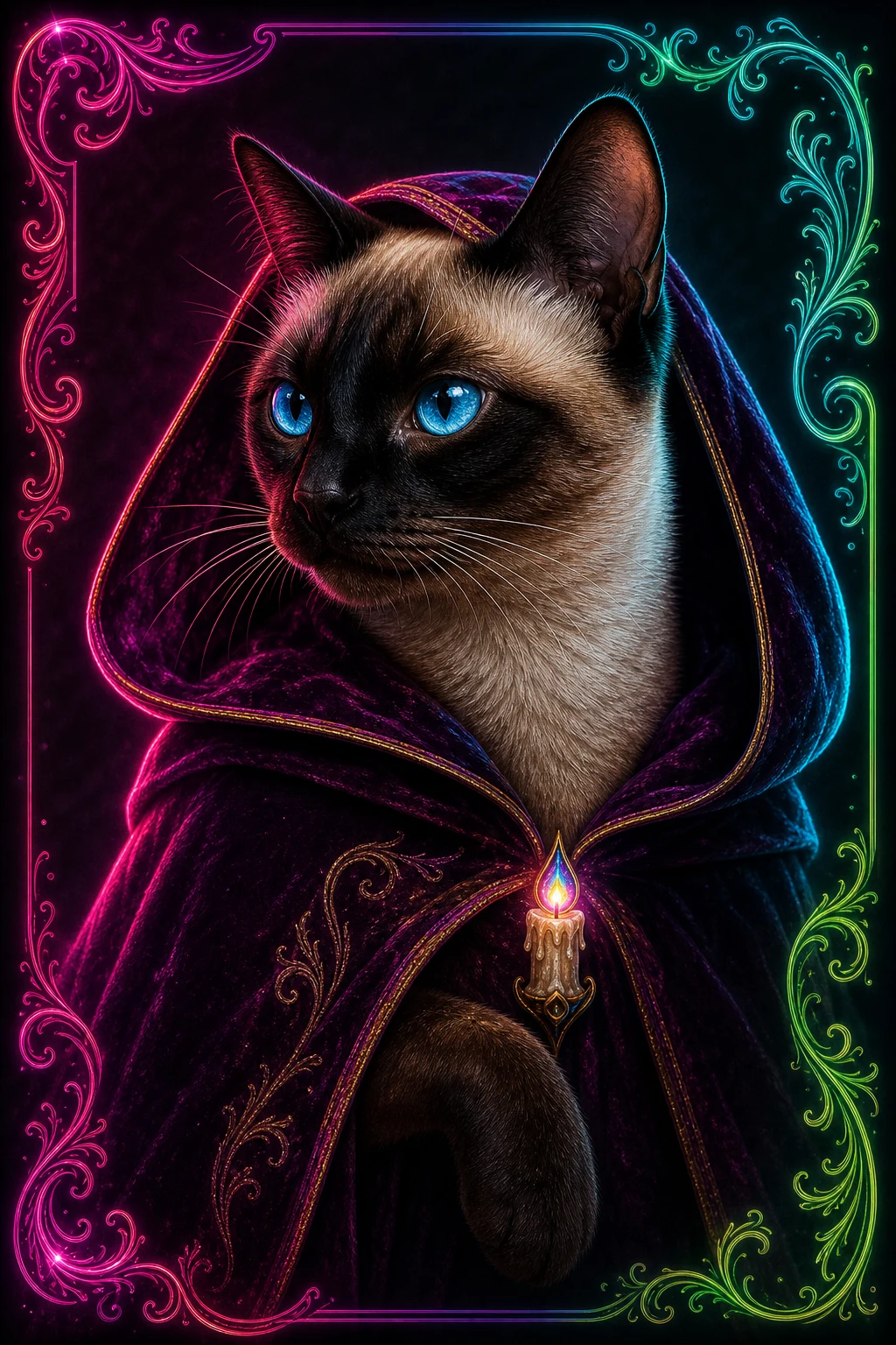 Suki the Siamese — Studio Canvas Realism pet portrait
