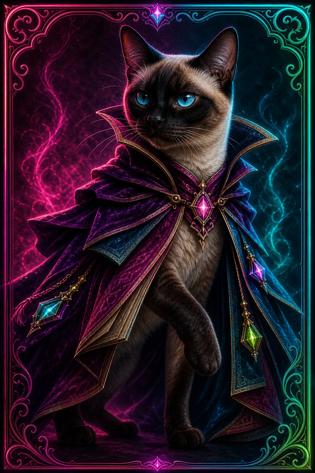 Kiko the Siamese — Studio Canvas Realism pet portrait
