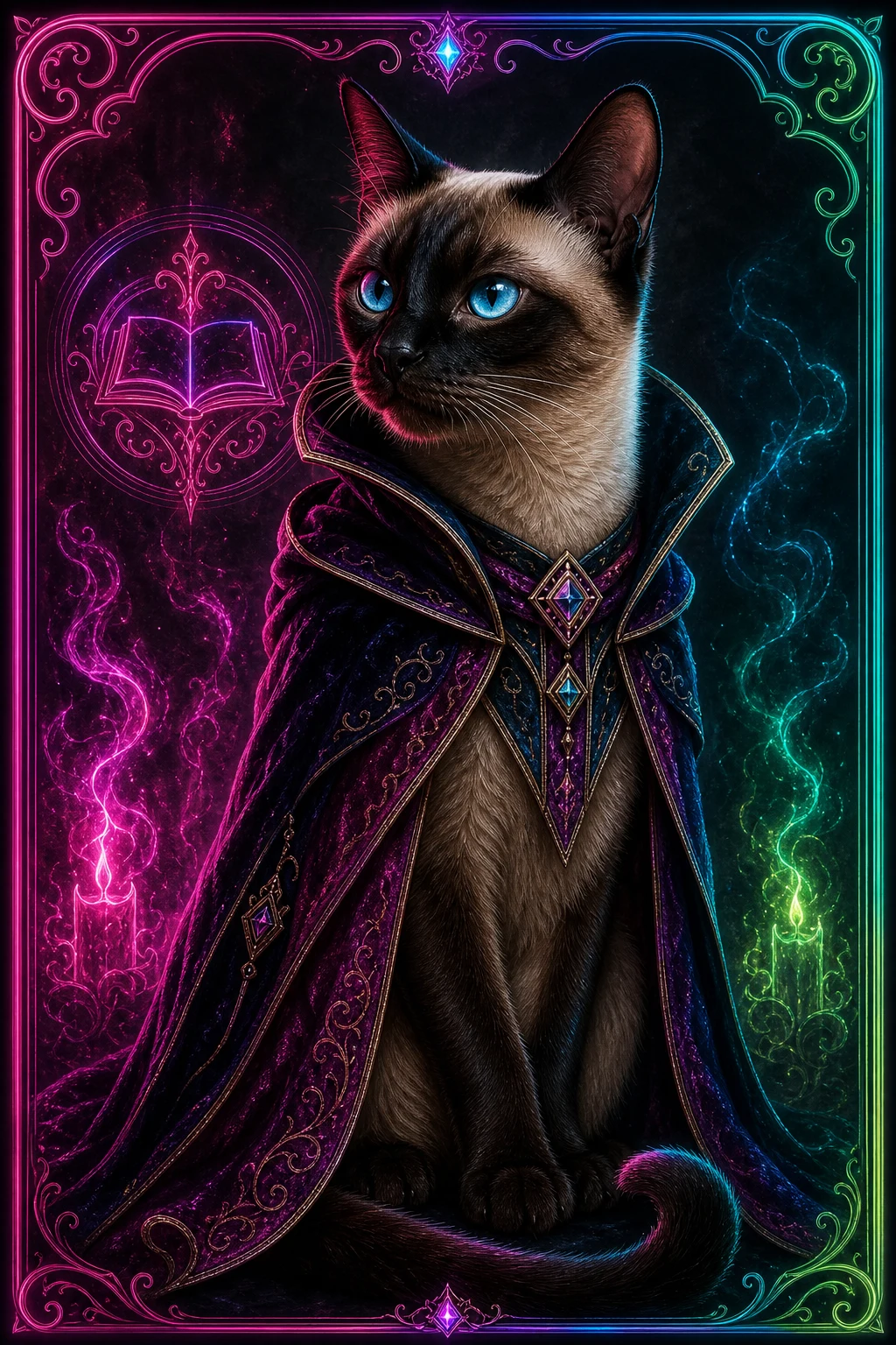 Lumi the Siamese — Studio Canvas Realism pet portrait