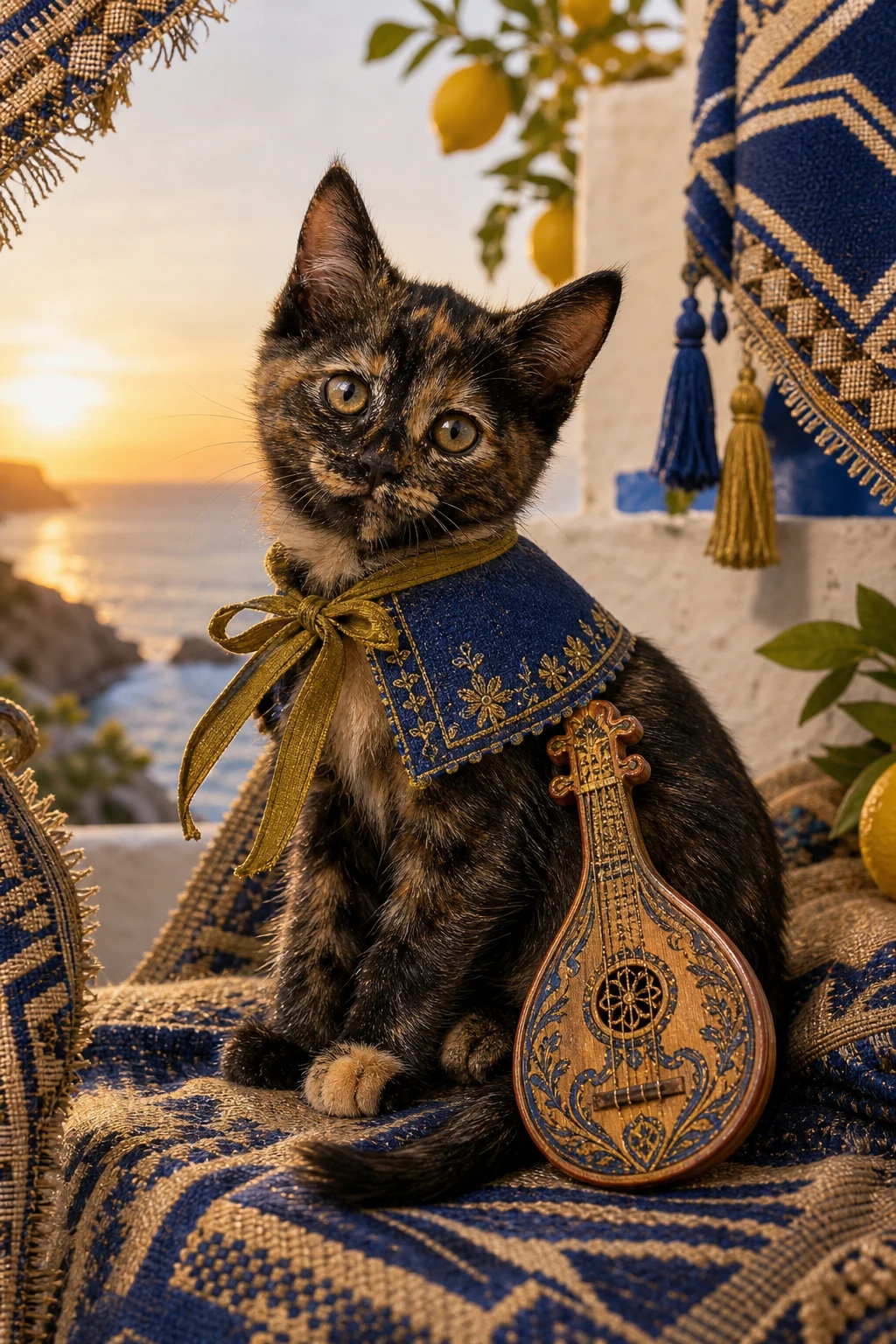 Fig the Tortoiseshell Cat — Studio Canvas Realism pet portrait