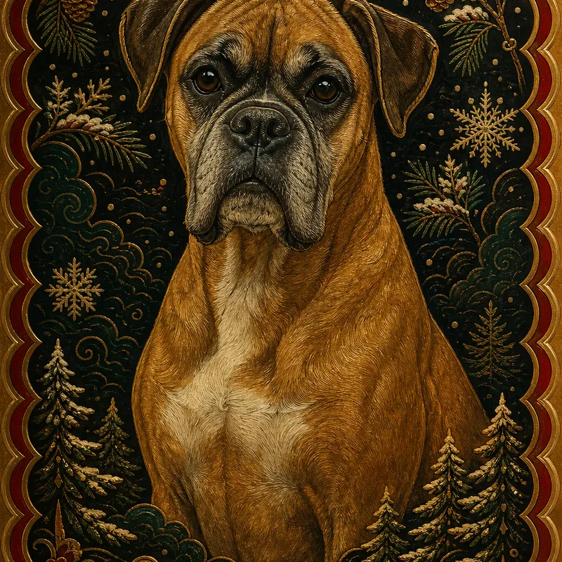 Boxer portrait — burmese lacquer painting