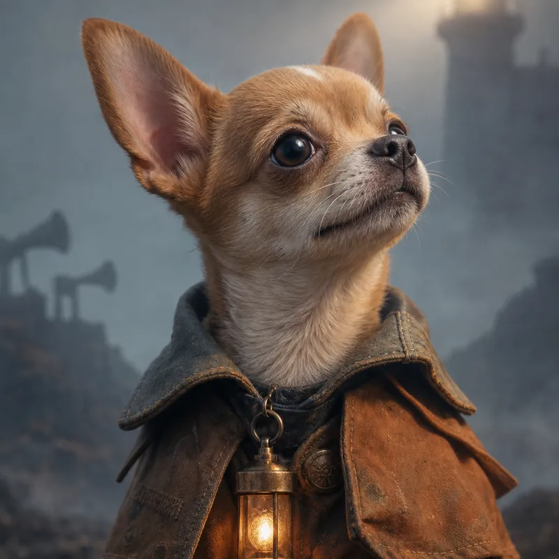 Chihuahua portrait — cinematic character realism
