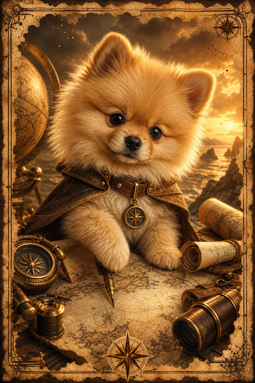 Pippin the Pomeranian — Cinematic Character Realism pet portrait