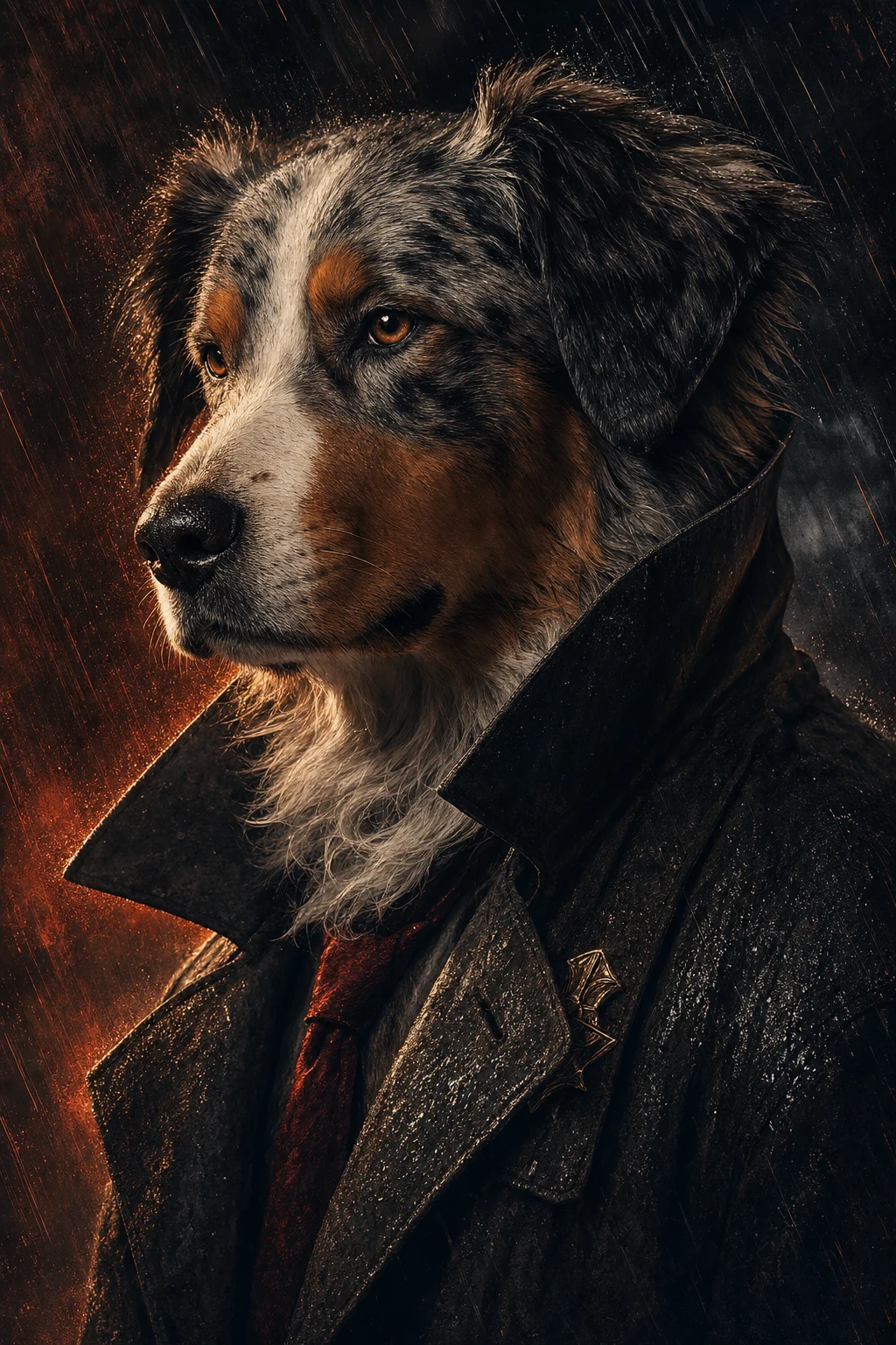 Scout the Australian Shepherd — Cinematic Character Realism pet portrait