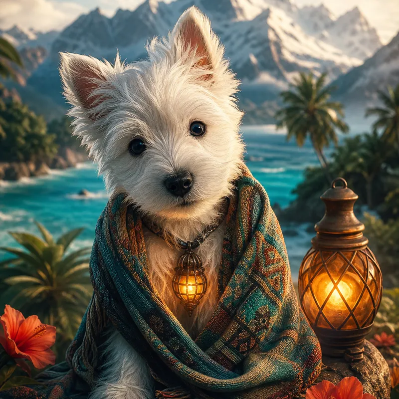 West Highland Terrier portrait — cinematic character realism