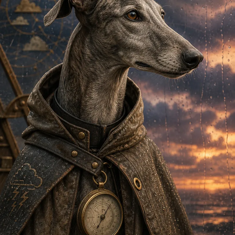 Greyhound portrait — cinematic character realism