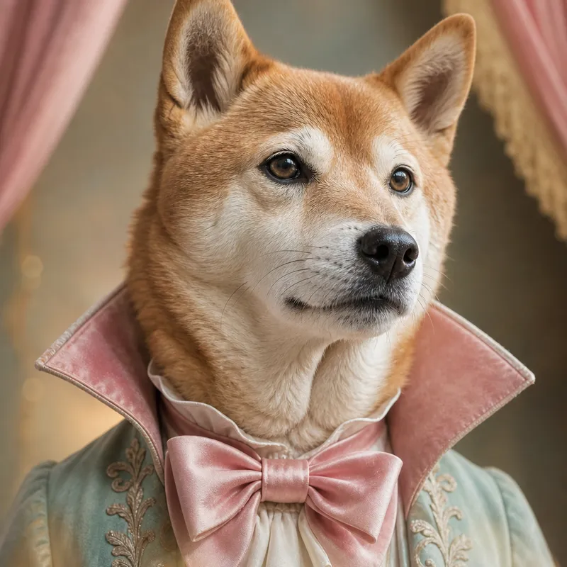 Shiba Inu portrait — fine art photoreal