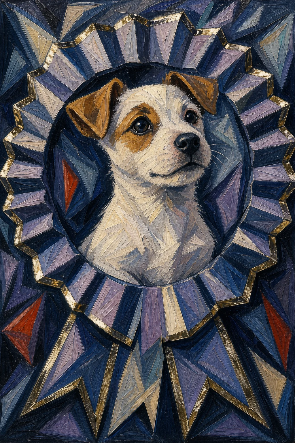 Tilly the Jack Russell Terrier — German Expressionism pet portrait