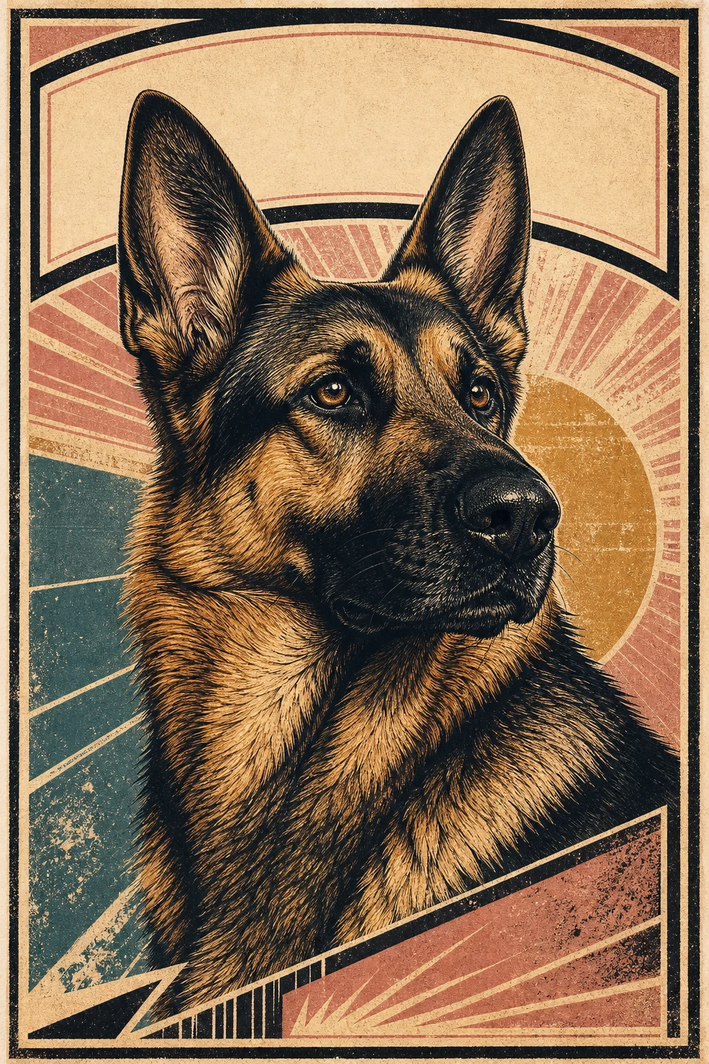 Bruno the German Shepherd — Hyperrealism pet portrait