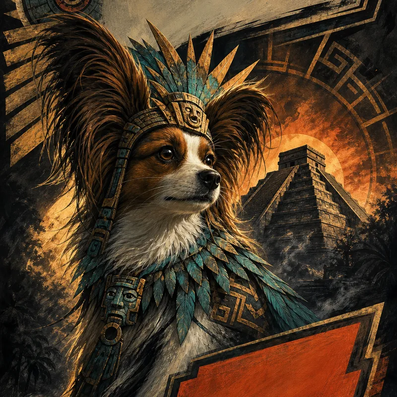 Papillon portrait — kukulkan feathered dog
