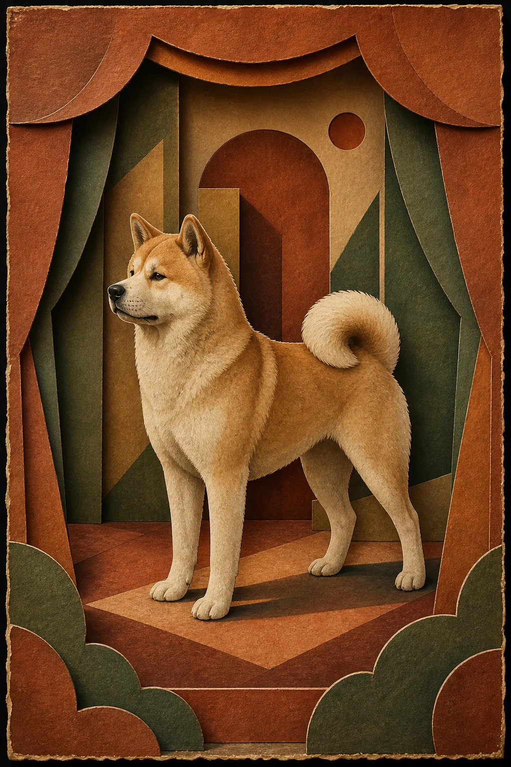 Hana the Akita — Metaphysical Painting pet portrait
