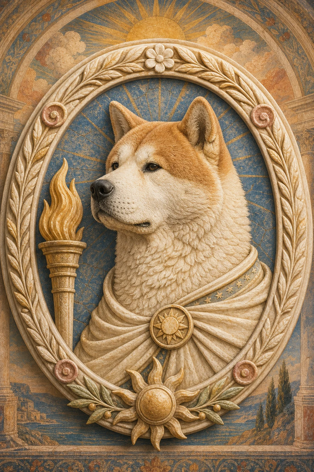 Hikari the Akita — Mithraic Light Dog pet portrait