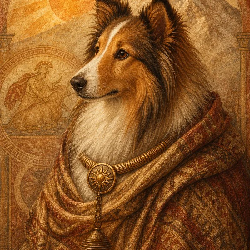 Sheltie portrait — mithras sun dog