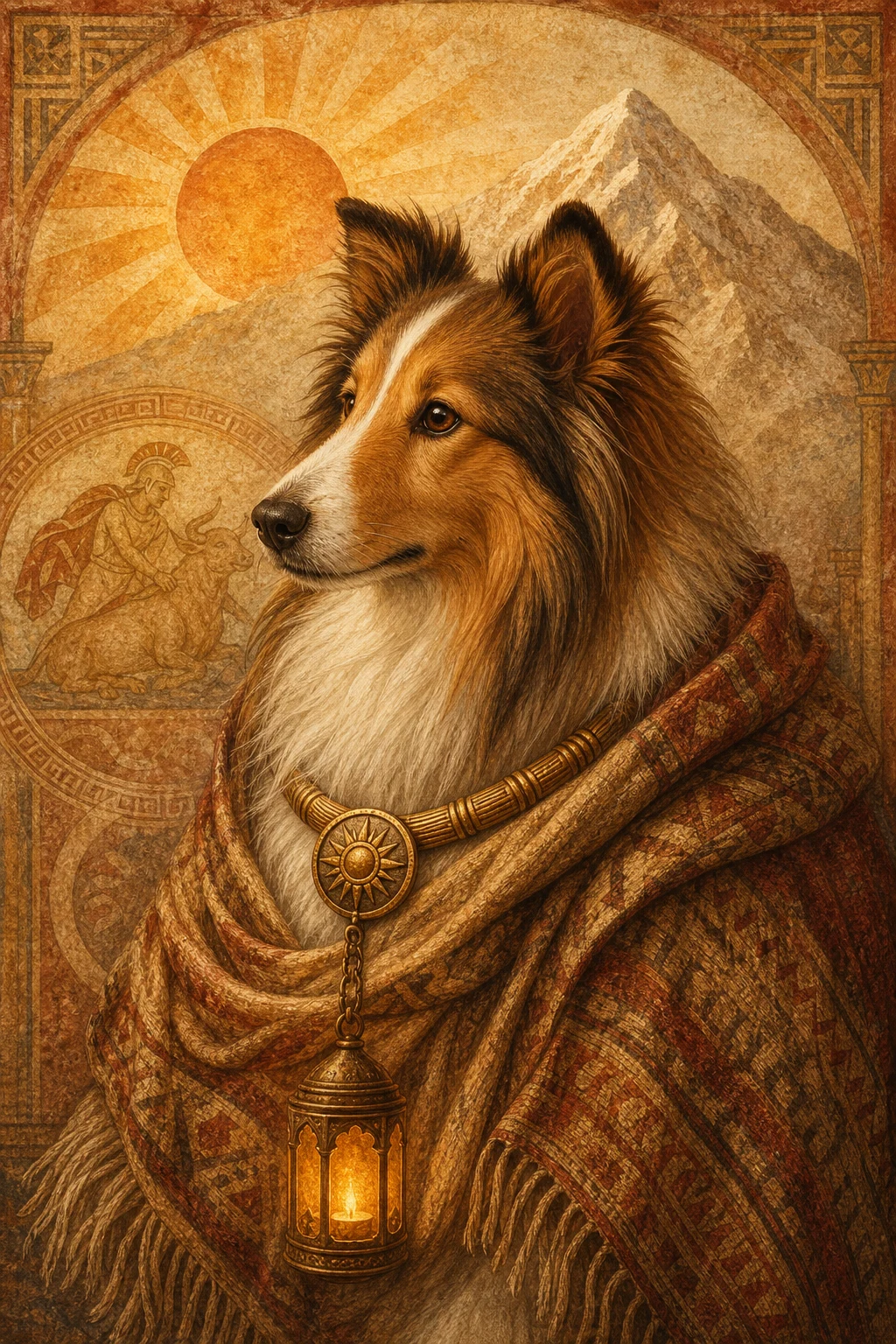 Bram the Sheltie — Mithras Sun Dog pet portrait