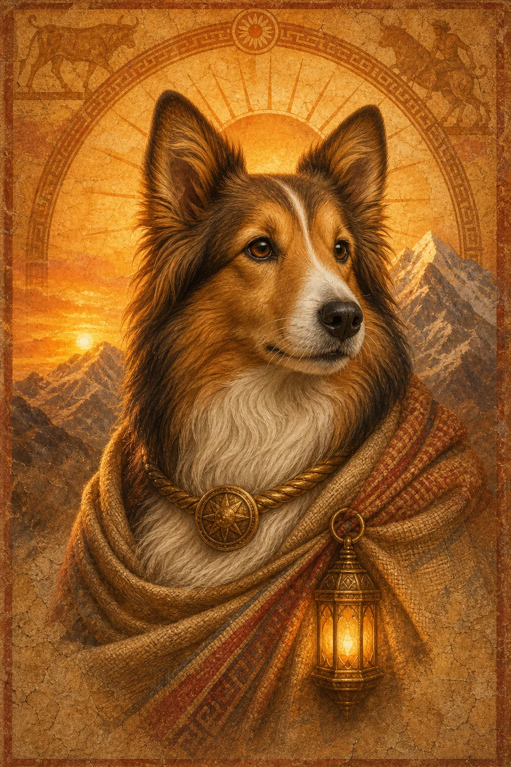 Rowan the Sheltie — Mithras Sun Dog pet portrait