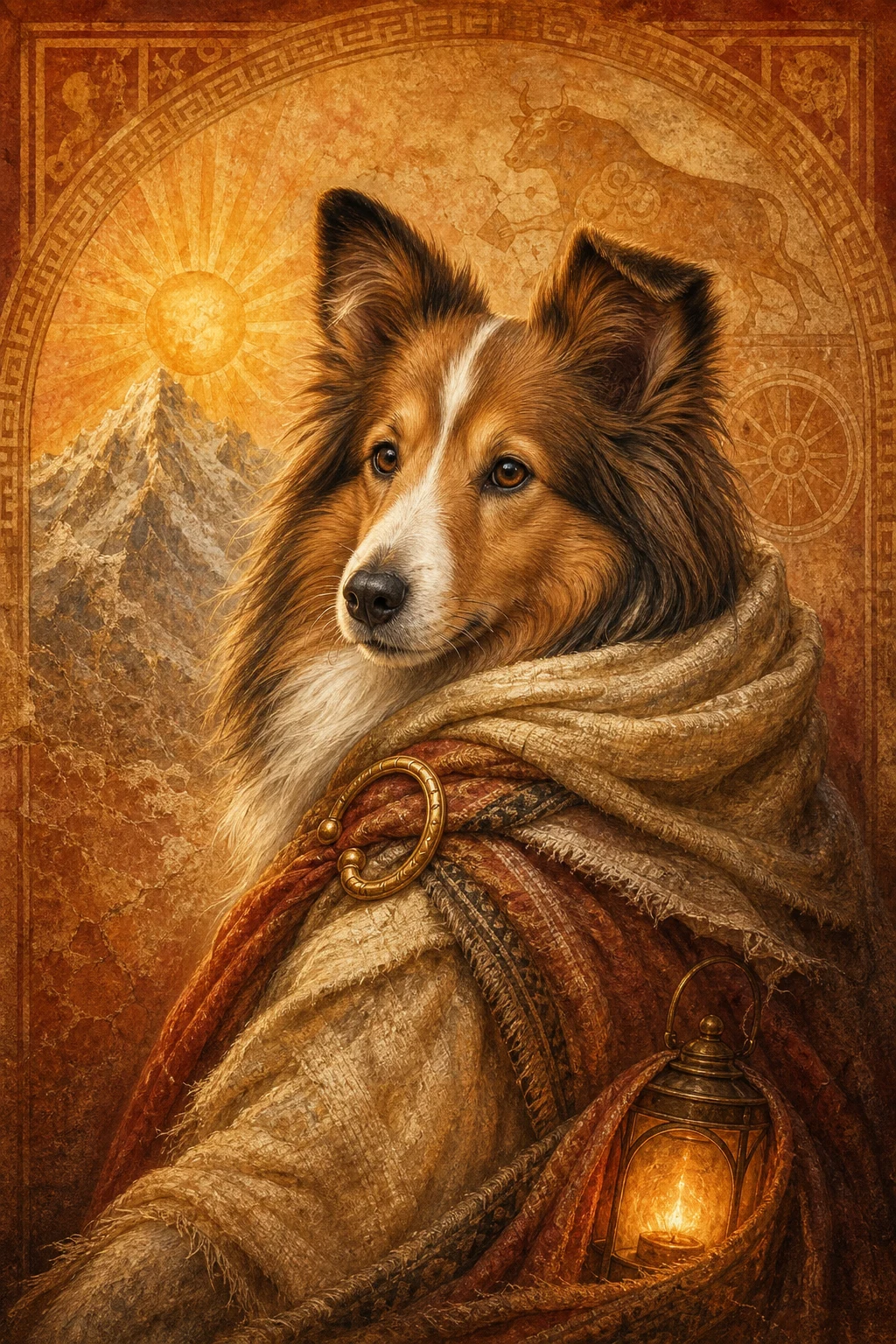 Ewan the Sheltie — Mithras Sun Dog pet portrait