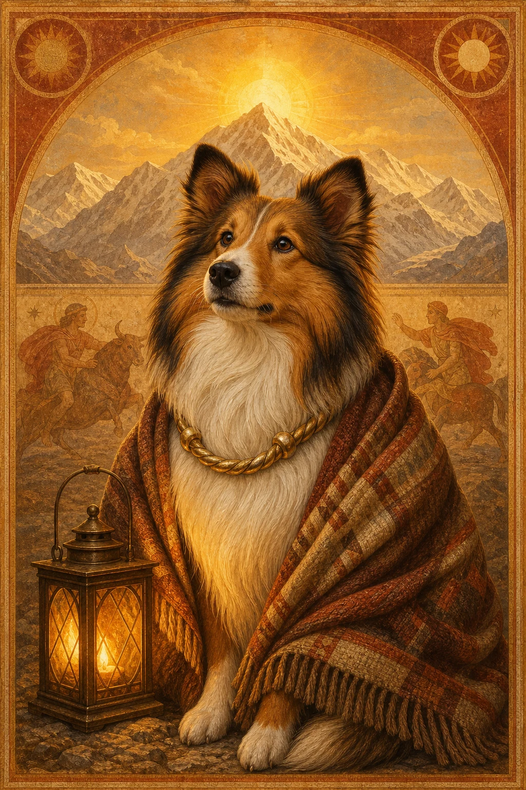 Tavi the Sheltie — Mithras Sun Dog pet portrait