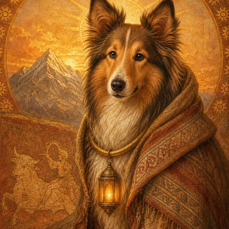 Sheltie portrait — mithras sun dog