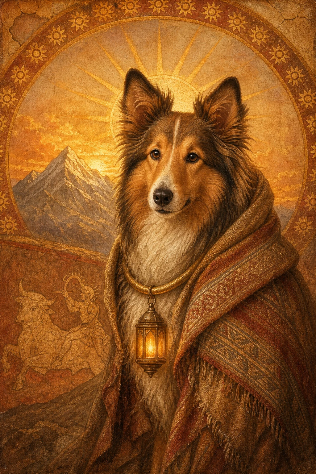 Skye the Sheltie — Mithras Sun Dog pet portrait