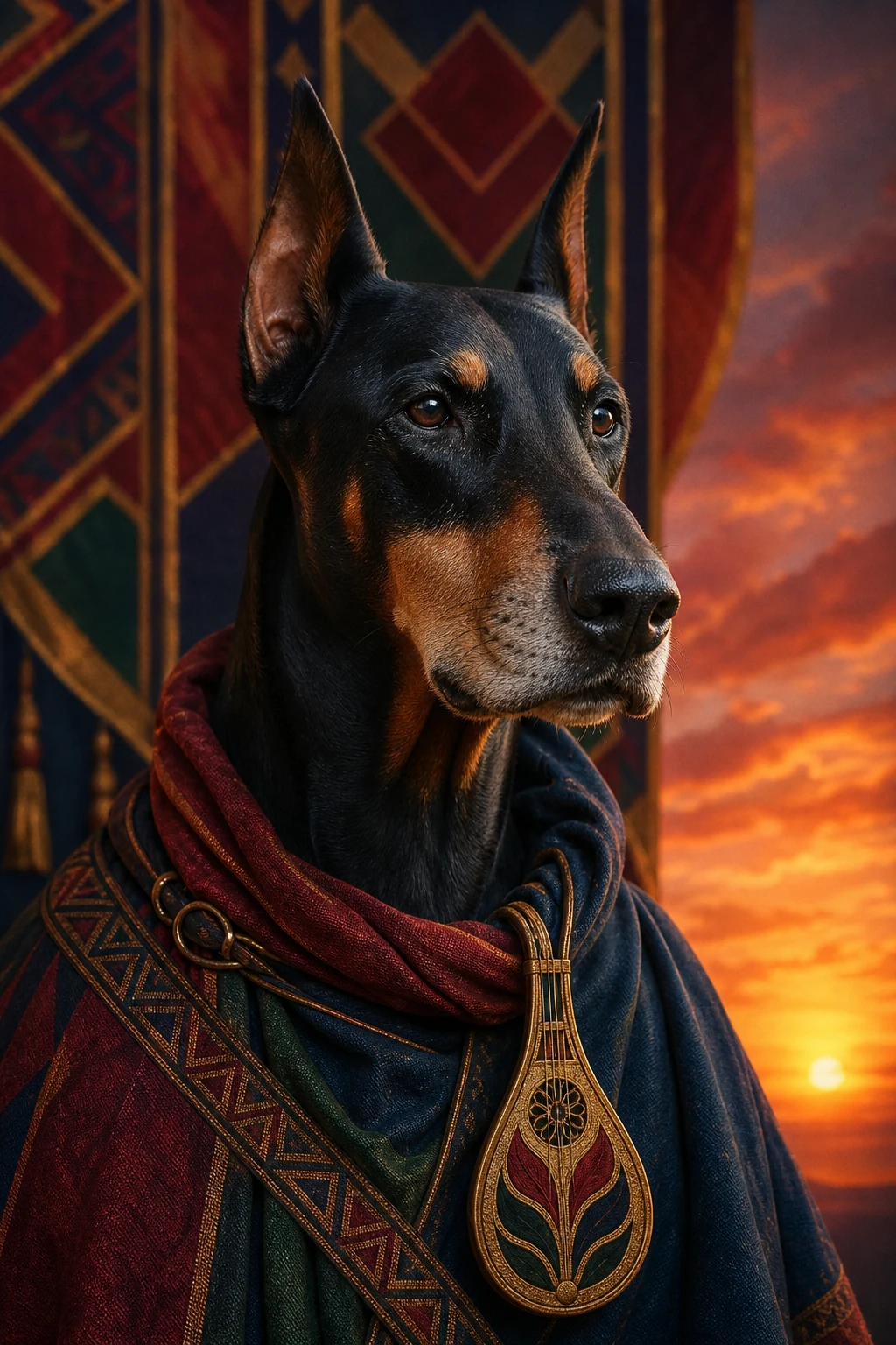 Otto the Doberman — Natural Light Canvas pet portrait