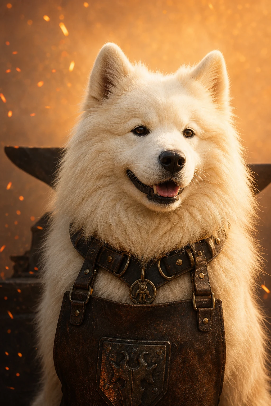 Lumi the Samoyed — Natural Light Canvas pet portrait
