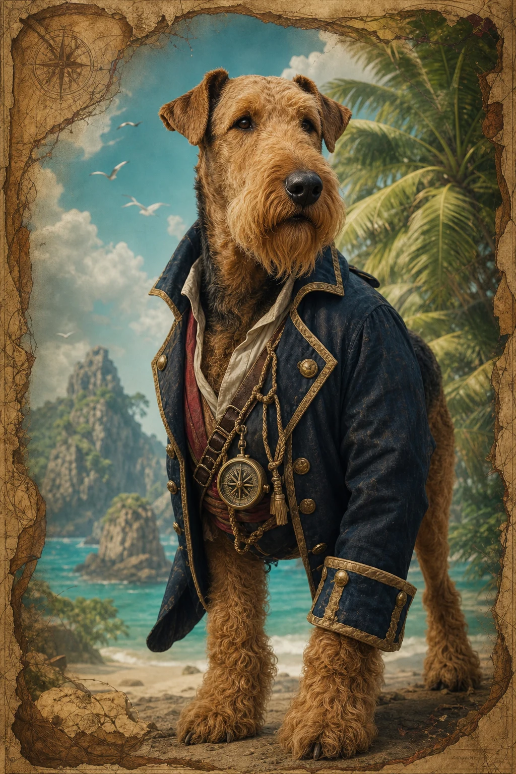 Captain Reed the Airedale Terrier — Natural Light Canvas pet portrait