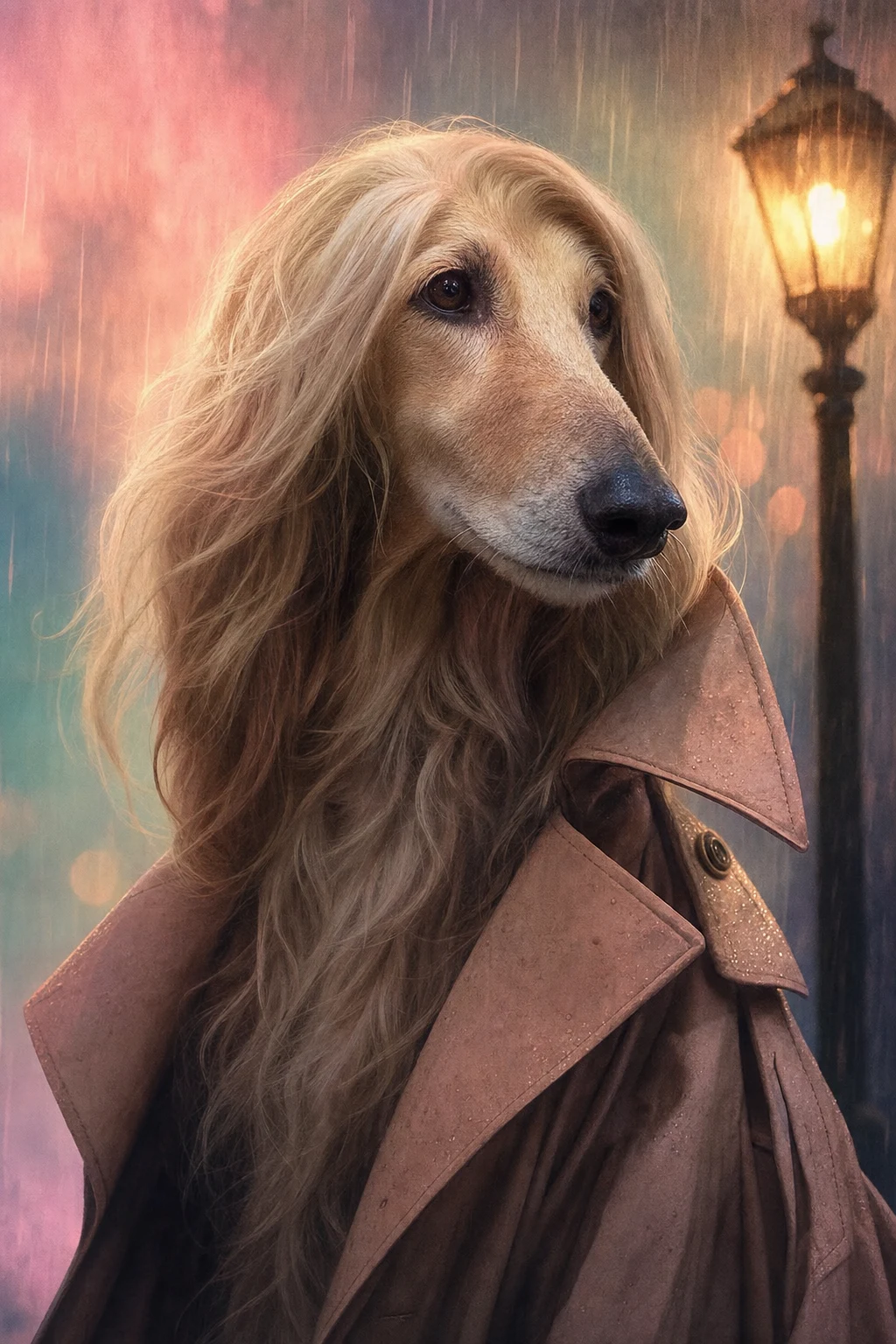 Soraya the Afghan Hound — Natural Light Canvas pet portrait