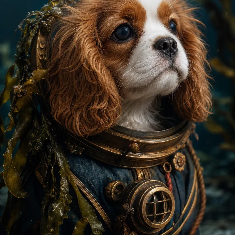 Cavalier King Charles Spaniel portrait — natural light canvas