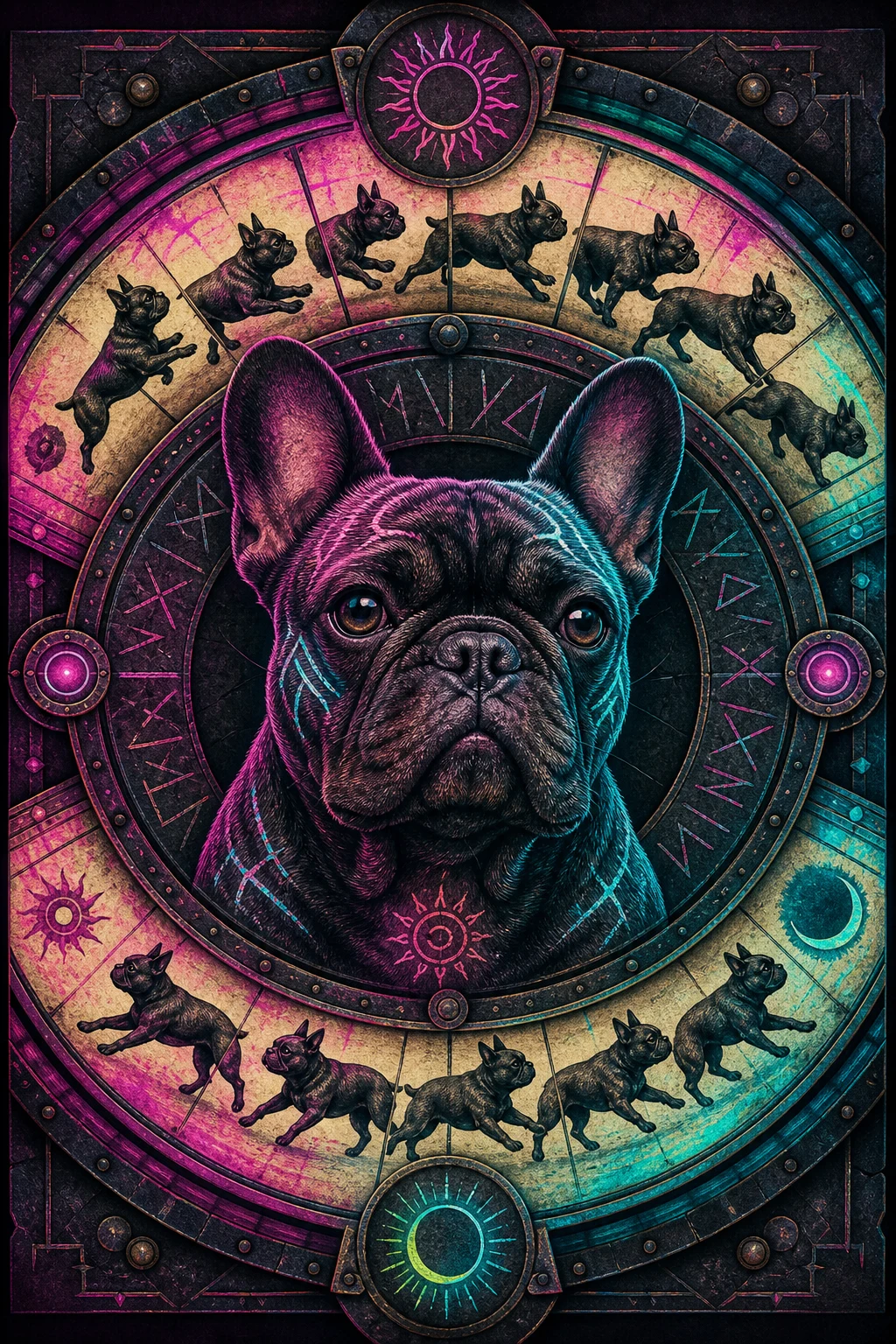 Gaston the French Bulldog — Norse Skoll Wolf Cat pet portrait