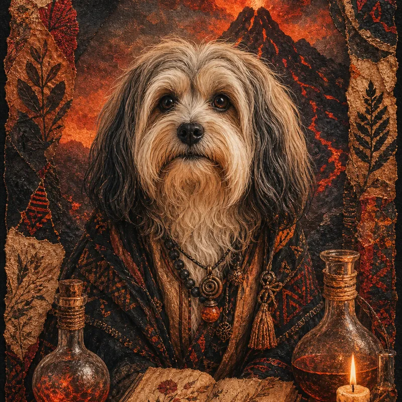 Havanese portrait — pele s flame cat