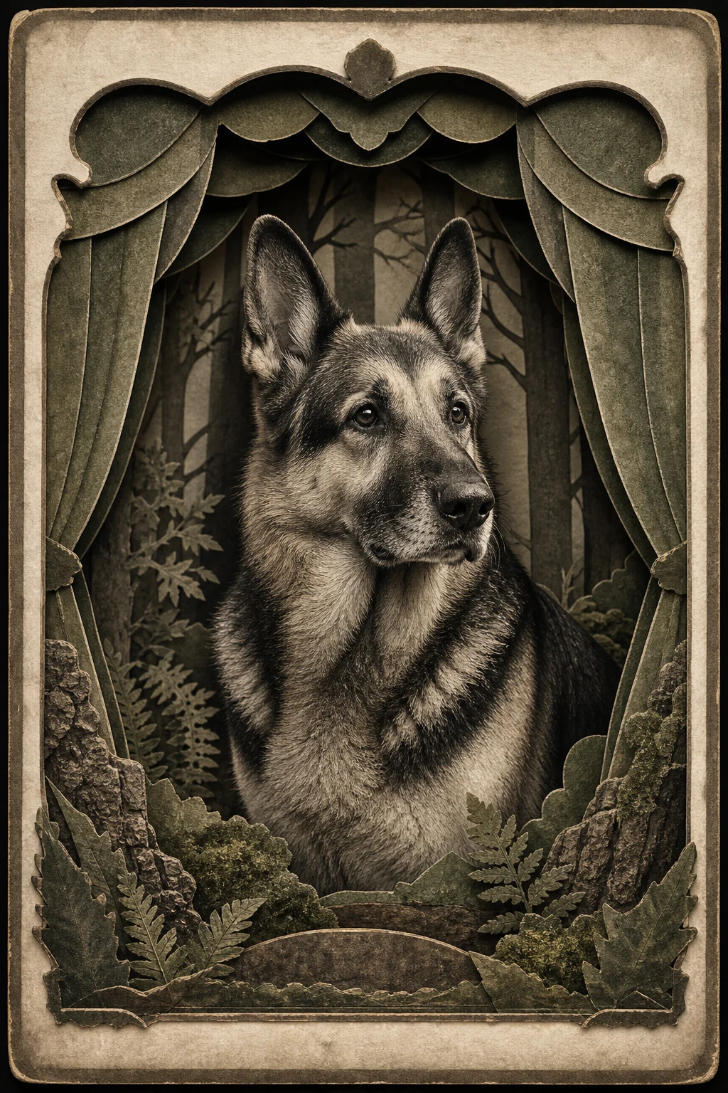 Bruno the German Shepherd — Platinum Print pet portrait