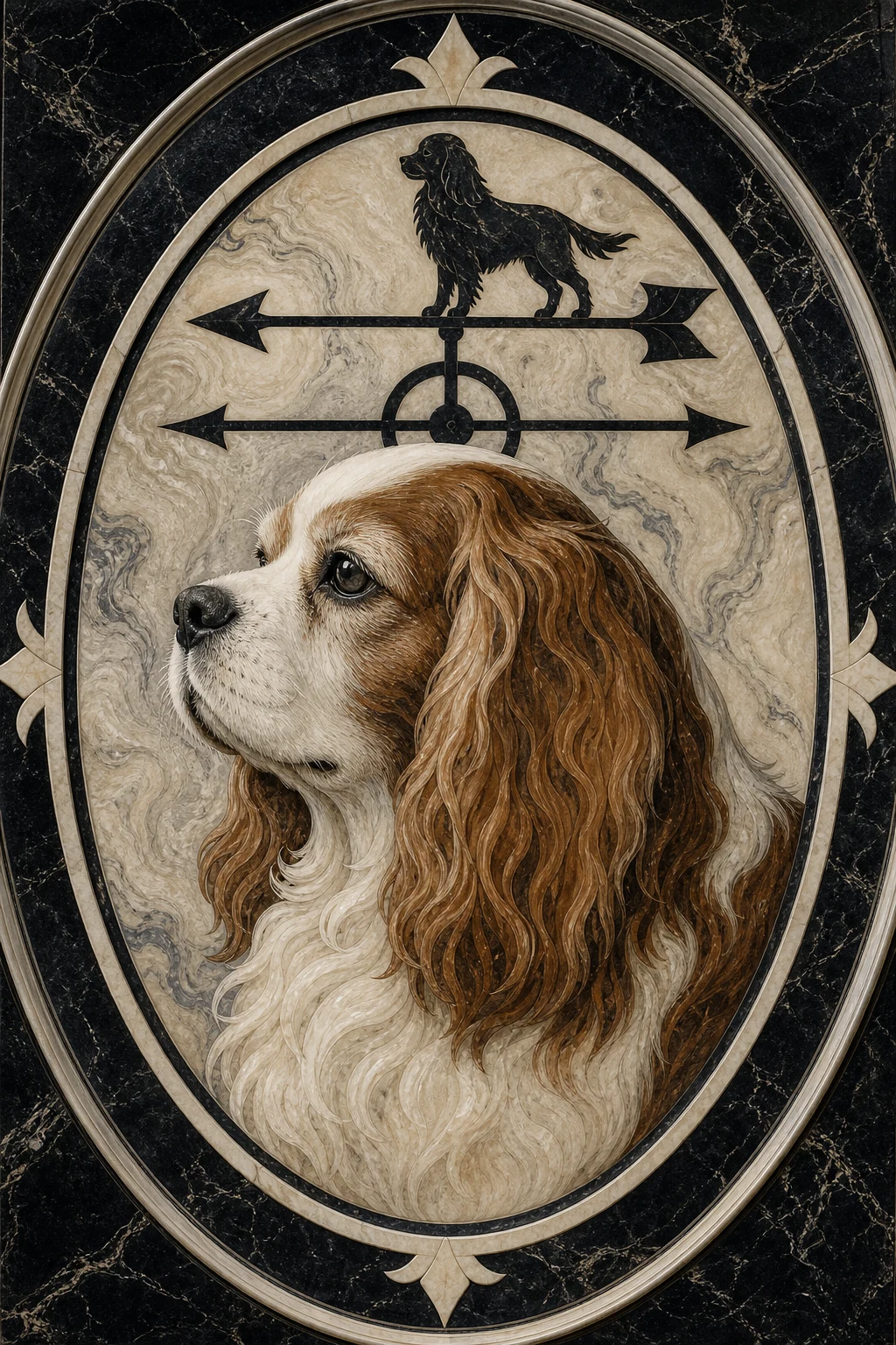 Mabel the Cavalier King Charles Spaniel — Scagliola pet portrait